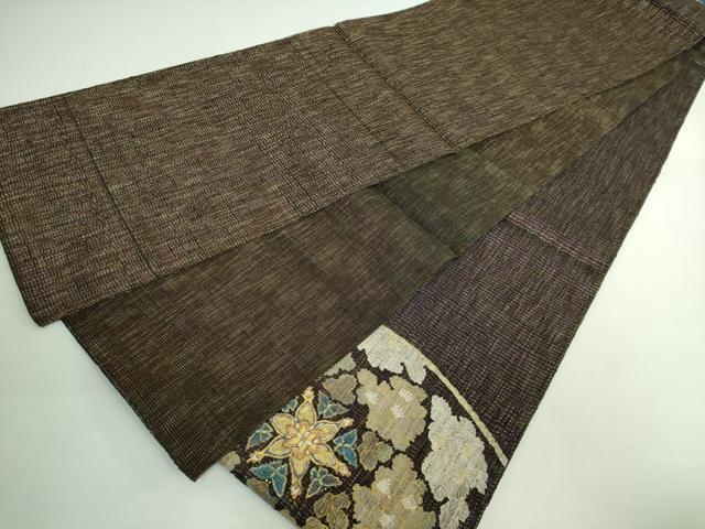 平和屋着物■極上　夏物　太鼓柄袋帯　花蝶文　金銀彩　逸品　DZAB0525kh5_6