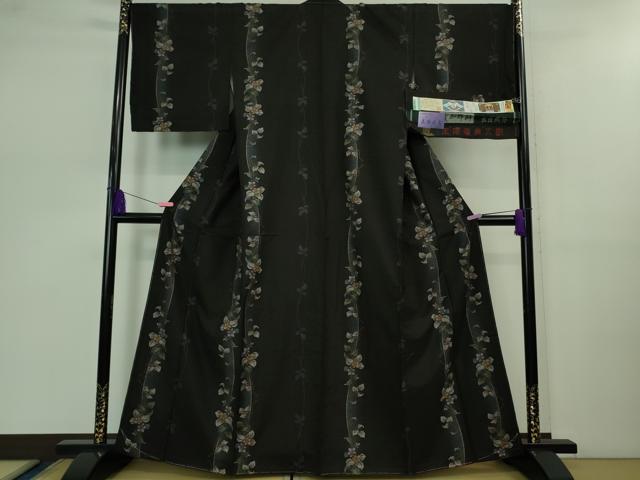 平和屋着物■極上 本場大島紬 真綿大島 愛加那絣 9マルキ 古代染色純泥染 牧絹織物謹製 やまと金ラベル 証紙付き 逸品 未使用　DZAB0554kh5