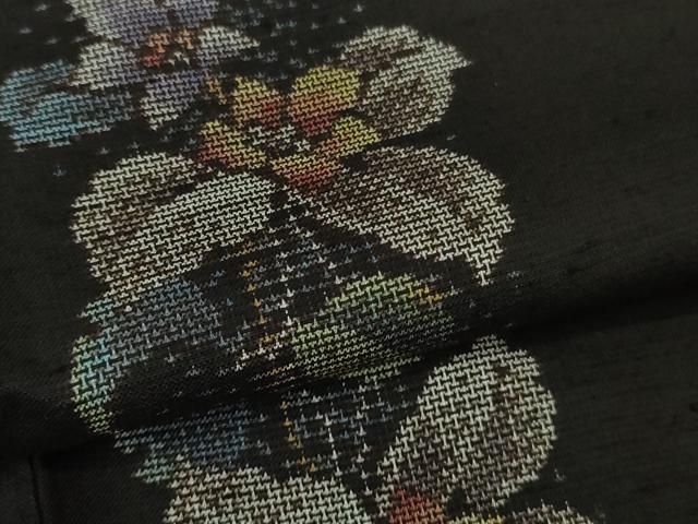 平和屋着物■極上 本場大島紬 真綿大島 愛加那絣 9マルキ 古代染色純泥染 牧絹織物謹製 やまと金ラベル 証紙付き 逸品 未使用　DZAB0554kh5