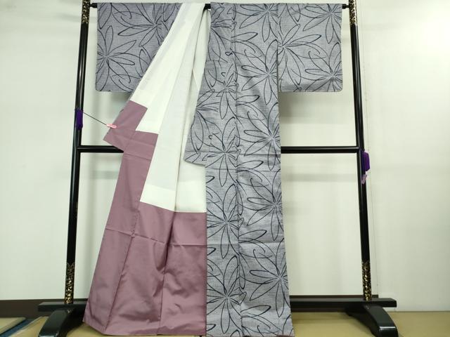 平和屋着物□極上 本場染大島紬 舞花文 逸品 DZAB0566kh5