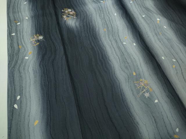 平和屋着物□極上 訪問着 加藤哲也 刺繍 吹寄せ花文 舞花弁 暈