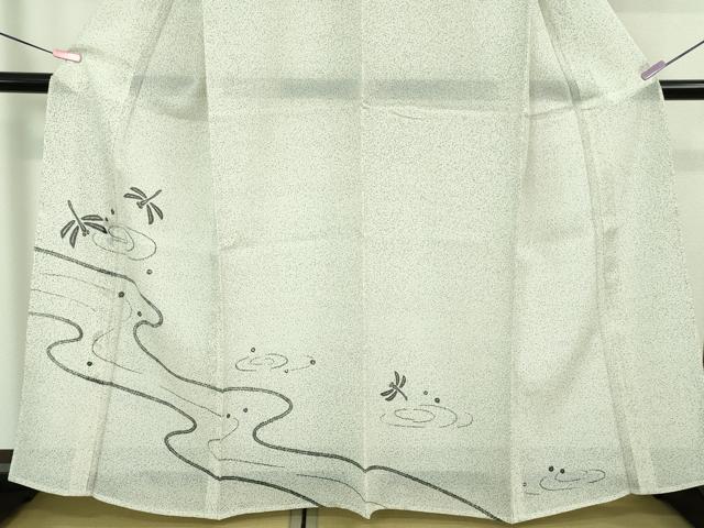 平和屋着物□極上 夏物 訪問着 流水に蜻蛉 さが美扱い 逸品 未使用