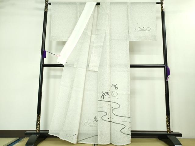 平和屋着物■極上　夏物　訪問着　流水に蜻蛉　さが美扱い　逸品　未使用　DZAB0578kh5_1