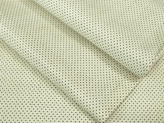 平和屋本店■極上　本場大島紬　白大島　単衣　一元絣　逸品　DZAB0582kh5