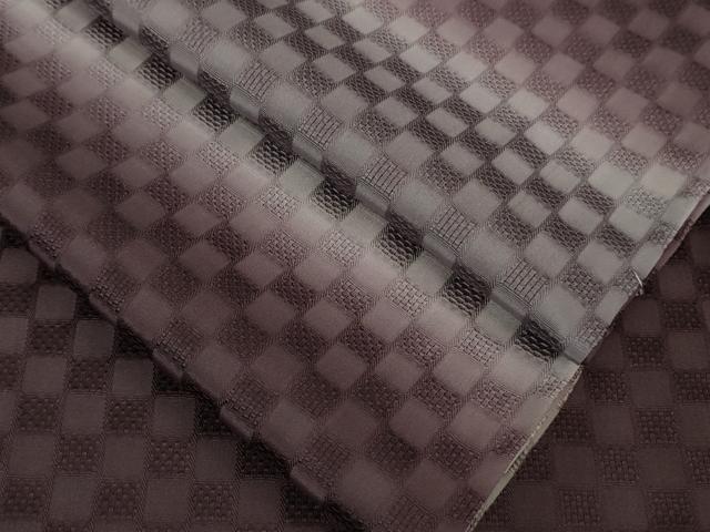 平和屋着物□極上 小紋 単衣 市松紋紗 暈し染め 逸品 DZAB0627kh5