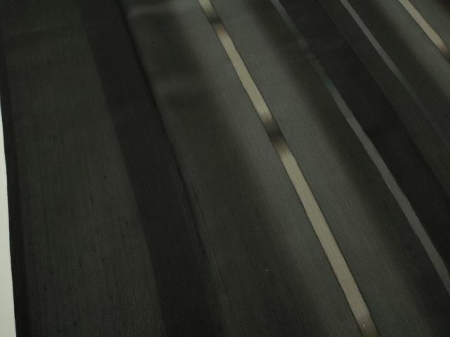 平和屋着物□極上 夏物 絹芭蕉 訪問着 間道 暈し染め 黒地