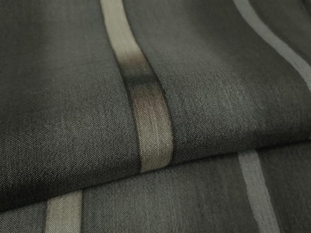 平和屋着物□極上 夏物 絹芭蕉 訪問着 間道 暈し染め 黒地