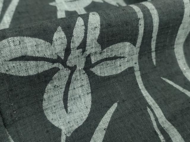 平和屋着物■極上　夏物　竺仙　浴衣　綿　杜若　褐色地　伊勢丹扱い　逸品　DZAB0642kh5