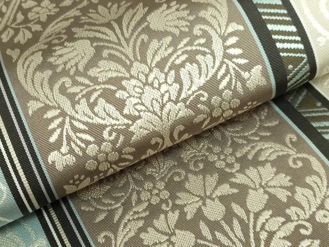 平和屋本店■極上　本場筑前博多織　両面　全通柄袋帯　草花間道　献上　逸品　DZAB0659kh5 平和屋本店□極上 本場筑前博多織 両面 全通柄袋帯 草花間道