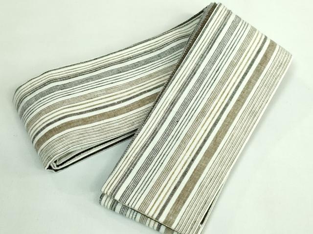 平和屋着物■極上　男性　角帯　縞　金糸　逸品　DZAB0667kh5 平和屋着物□極上 男性 角帯 縞 金糸 逸品 DZAB0667kh5