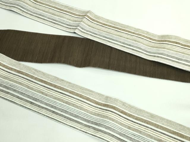 平和屋着物□極上 男性 角帯 縞 金糸 逸品 DZAB0667kh5