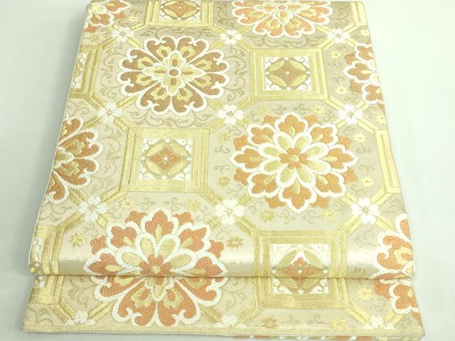 平和屋本店■極上　西陣　川島織物　六通柄　本袋帯　唐織　蜀江花文　金糸　逸品　DZAB0717kh5