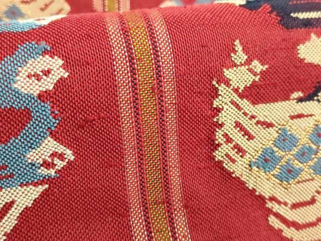 平和屋着物■最高級　龍村平蔵製　太鼓柄　本袋帯　甲比丹孔雀　金糸　逸品　DZAB0719kh5 平和屋着物□最高級 龍村平蔵製 太鼓柄 本袋帯 甲比丹