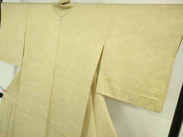平和屋着物▽極上　小紋　単衣　氷割文　蒸栗色地　逸品　DZAB0767kh5_3