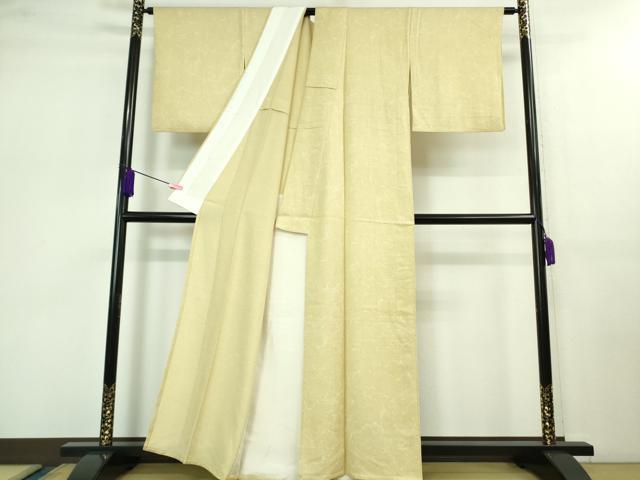 平和屋着物▽極上　小紋　単衣　氷割文　蒸栗色地　逸品　DZAB0767kh5_2