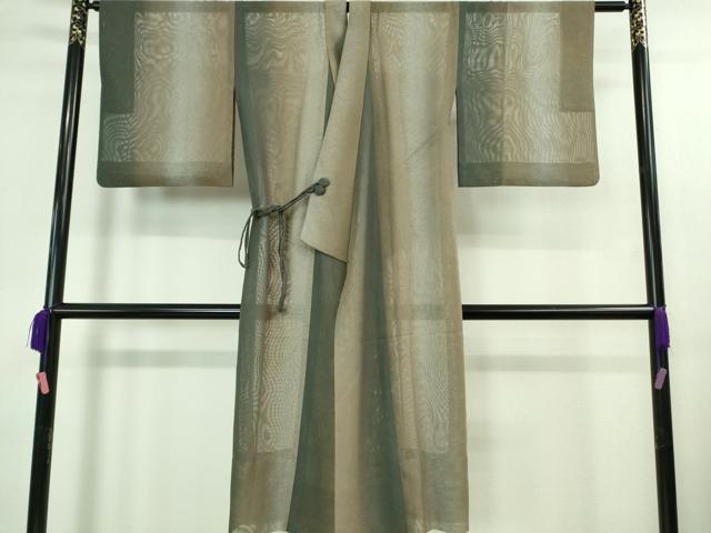 平和屋着物■極上　道中着　スリーシーズン　春夏秋　塵除け　ロング丈　間道　暈し染め　逸品　DZAB0837kh5