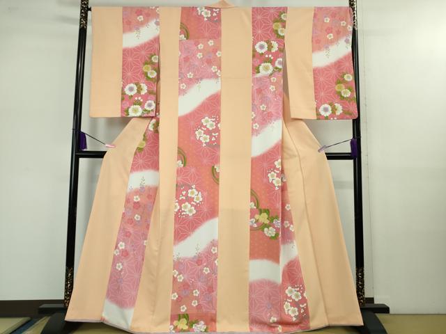 平和屋本店■極上　洗える最高級着物　＜英＞はなぶさ謹製　小紋　花間道　逸品　DZAB0855kh5