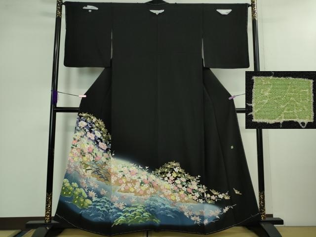 平和屋着物■極上　本加賀友禅作家　小田美知代　黒留袖　兼六園　暈し染め　証紙付き　逸品　未使用　DZAB0893kh5