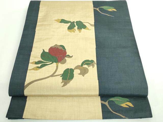 平和屋着物■極上　名門木屋太　今河織物　六通柄袋帯　枝花文　逸品　DZAB0905kh5