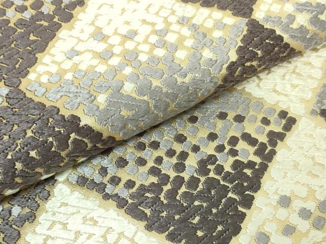 平和屋着物□極上 西陣 河合美術織物謹製 六通柄袋帯 唐織 菱