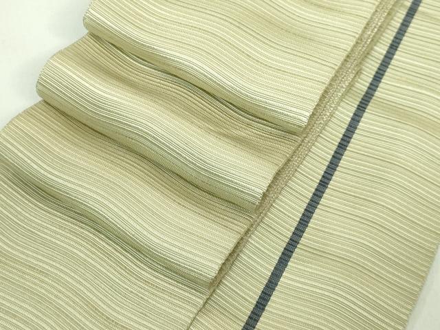 平和屋着物■極上　男性　本場筑前博多織　両面　角帯　西村織物　証紙付き　逸品　DZAB0920kh5