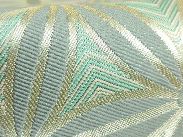 平和屋本店□極上 本場筑前博多織 佐賀錦 六通柄袋帯 麻の葉文様