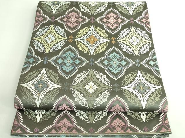 平和屋着物■極上　六通柄袋帯　唐織　平安　花菱文　金糸　逸品　DZAB0951kh5