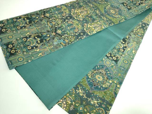 平和屋着物■極上　前田仁仙　仁仙更紗　全通柄袋帯　更紗洋花文　金彩　逸品　DZAB0956kh5 平和屋着物□極上 前田仁仙 仁仙更紗 全通柄袋帯 更紗