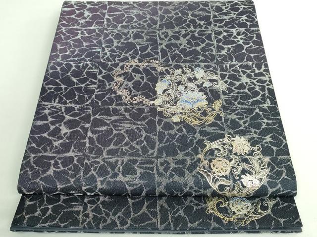 平和屋着物■極上　金彩友禅　卓越技能者 名工・和田光正息子　和田全央　京金彩　由光　太鼓柄袋帯　花丸文　金銀彩　逸品　DZAB0963kh5