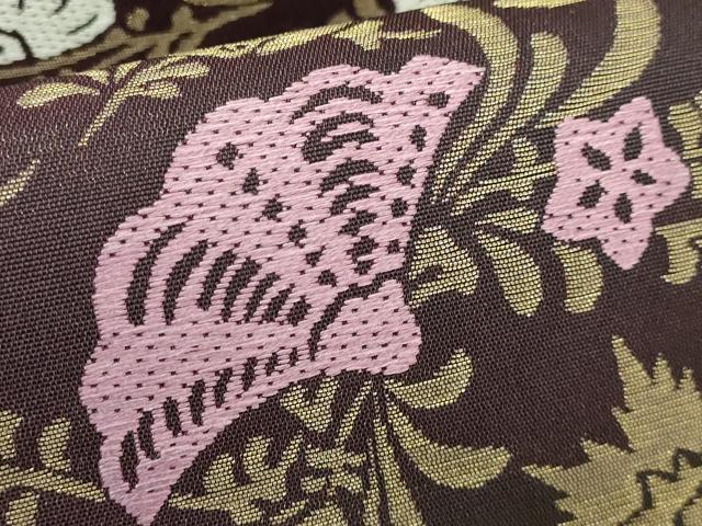 平和屋着物□極上 京の名門 じゅらく謹製 帝王紫 両面 全通柄