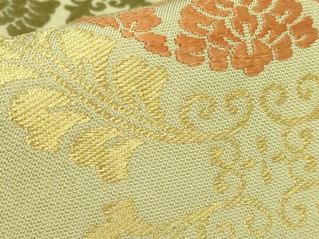平和屋着物■極上　西陣　川島織物　六通柄　本袋帯　唐織　花菱文　金糸　逸品　DZAB0971kh5 平和屋着物□極上 西陣 川島織物 六通柄 本袋帯 唐織 花菱文
