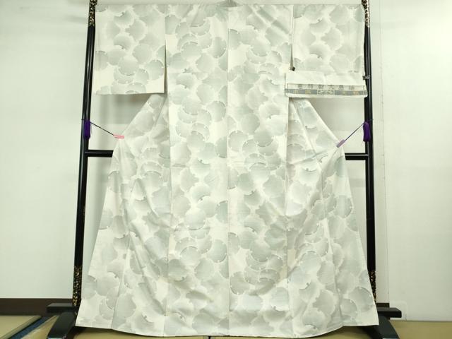 平和屋本店■極上　本場大島紬　恵大島織物謹製　7マルキ　雪輪重ね　反端付き　逸品　DZAB1019kh5