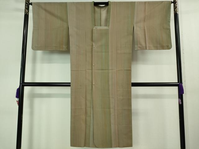 平和屋着物■極上　道行コート　スリーシーズン　春夏秋　塵除け　縞　逸品　未使用　DZAB1036kh5