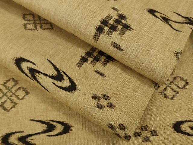 平和屋着物■極上　本場琉球絣　綿琉球　単衣　綿　逸品　DZAB1042kh5
