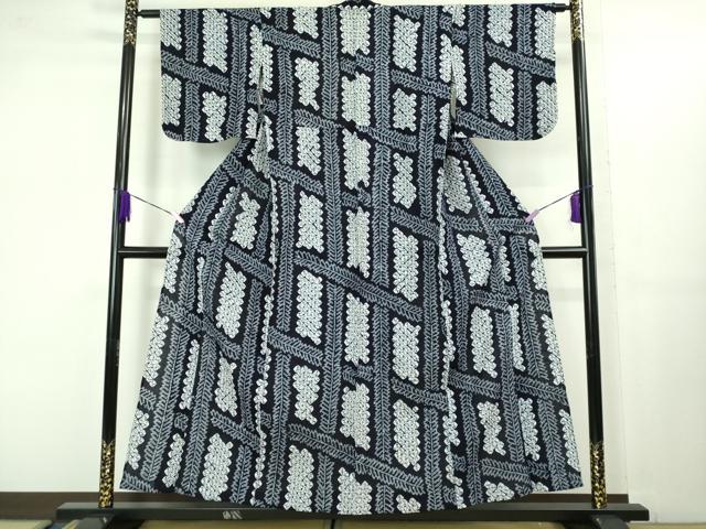 平和屋着物■極上　夏物　浴衣　有松鳴海絞り　網目文　綿　逸品　未使用　DZAB1067kh5