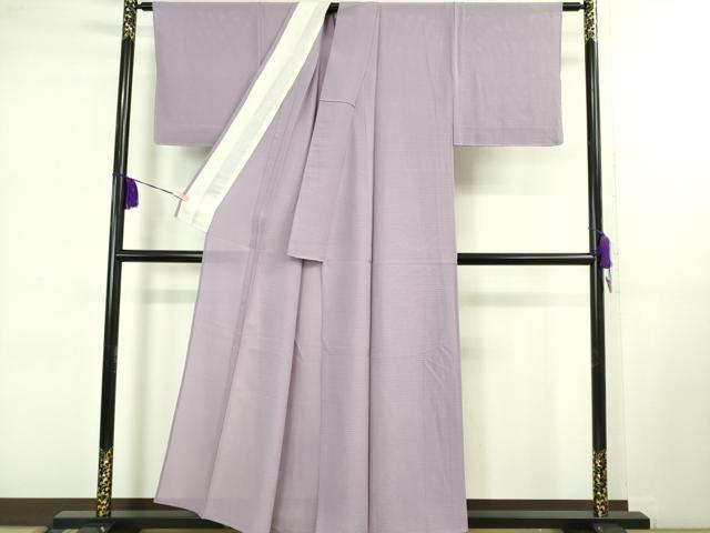 平和屋着物□極上 夏物 色無地 変わり絽 葡萄鼠色 逸品 未使用