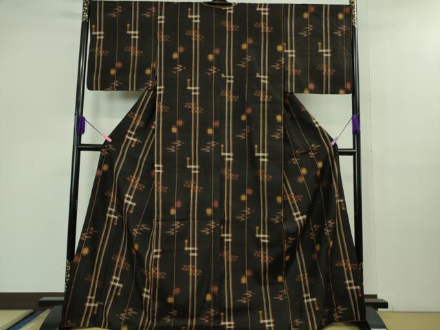 平和屋着物■極上　国指定重要無形文化財　本場久米島紬　手織　逸品　DZAB1104kh5 平和屋着物□極上 国指定重要無形文化財 本場久米島紬 手織