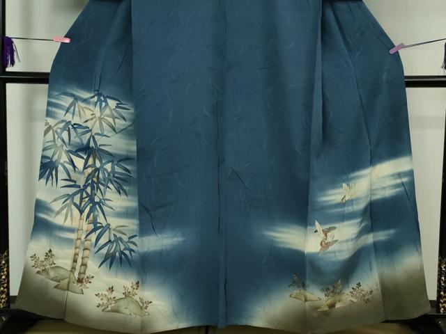 平和屋着物□極上 アンティーク 大正ロマン 色留袖 単衣 手描き 刺繍