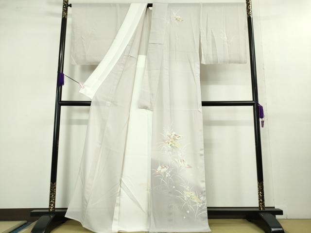 平和屋着物■極上　夏物　訪問着　友禅　絽　色紙花文　薄桜色地　暈し染め　逸品　DZAB1132kh5_1