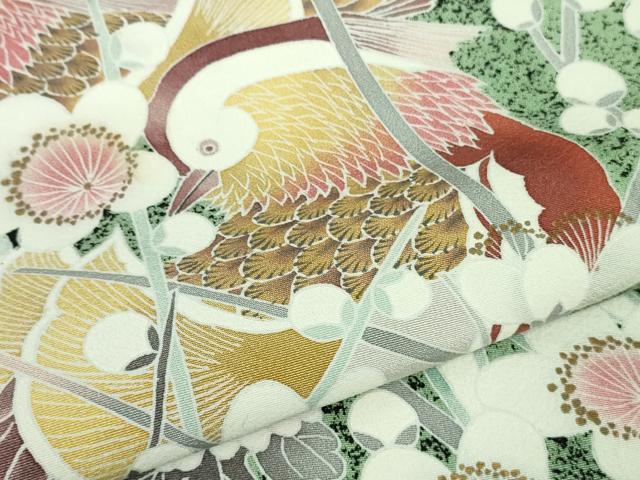 平和屋着物□極上 京友禅作家 山科春宣 黒留袖 鴛鴦梅菊