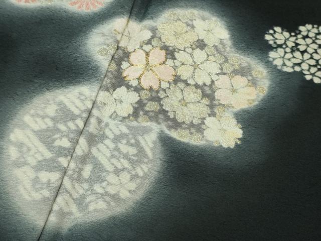 平和屋着物□極上 十日町 名門 滝泰謹製 訪問着 相良刺繍 駒刺繍