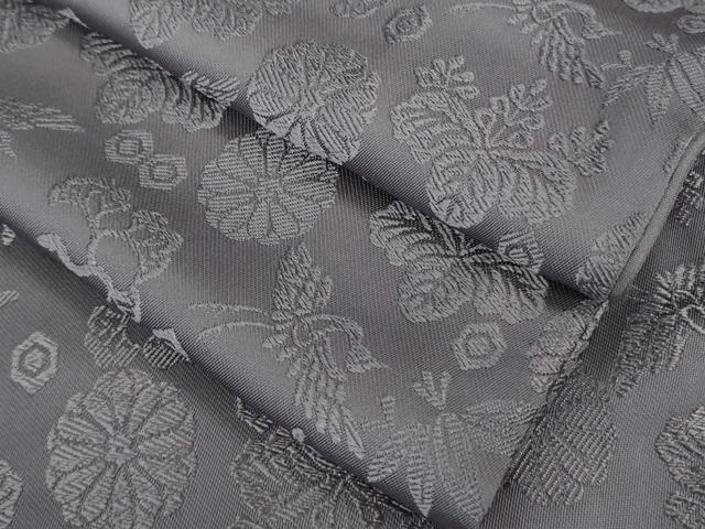 平和屋本店■極上　男性　創業200年・7代目永治屋清左衛門　色無地　唐織　飛鶴桐菊地紋　竜胆色　逸品　未使用　DZAB1183kh5