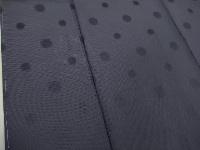 平和屋着物□極上 付下げ お召地 黒防染 丸地紋 菫色 伊