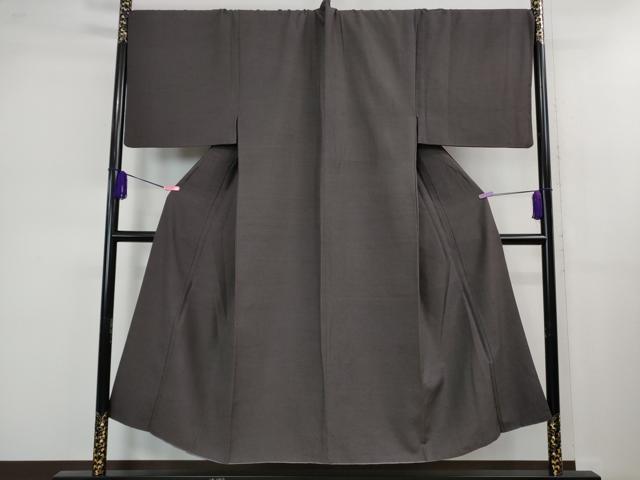 平和屋本店■極上　男性　Maru　Factory　丸山正　銀座もとじ　紬　キングサイズ　紅消鼠色地　逸品　DZAB1193kh5_1