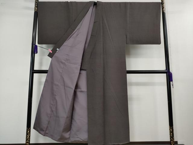 平和屋本店■極上　男性　Maru　Factory　丸山正　銀座もとじ　紬　キングサイズ　紅消鼠色地　逸品　DZAB1193kh5_2