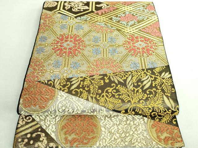 平和屋着物■極上　西陣　川島織物　六通柄　本袋帯　唐織　切嵌花文　金銀糸　逸品　DZAB1202kh5