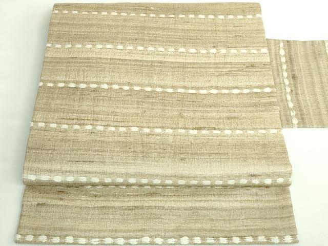 平和屋着物■極上　インド・アッサム　野蚕糸　手織　ムガシル　九寸名古屋帯　逸品　DZAB1237kh5