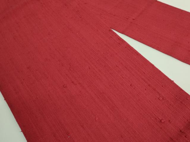 平和屋着物□極上 浦野理一 経節紬 九寸名古屋帯 茜色