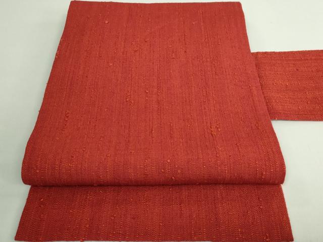 平和屋着物■極上　浦野理一　経節紬　九寸名古屋帯　栗梅色地　逸品　DZAB1269kh5