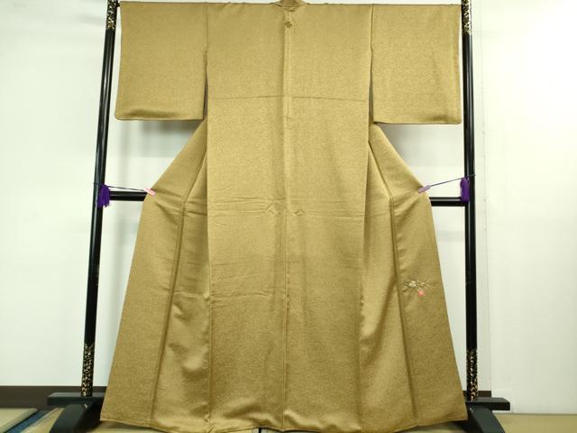 平和屋着物□極上 久保田一竹 幻の辻が花 小紋 辻が花地紋 桑染色